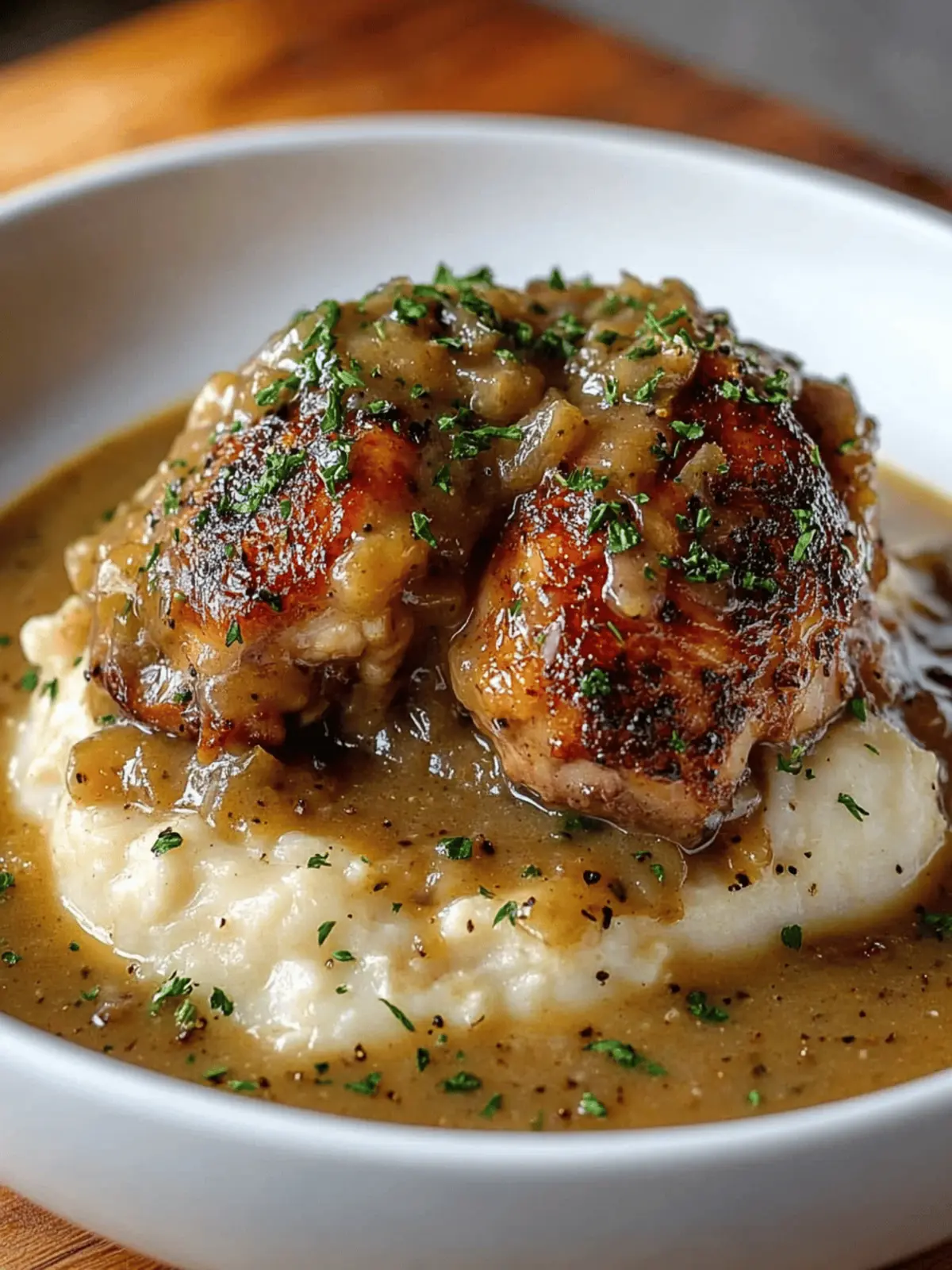 Smothered Chicken Thighs Gravy