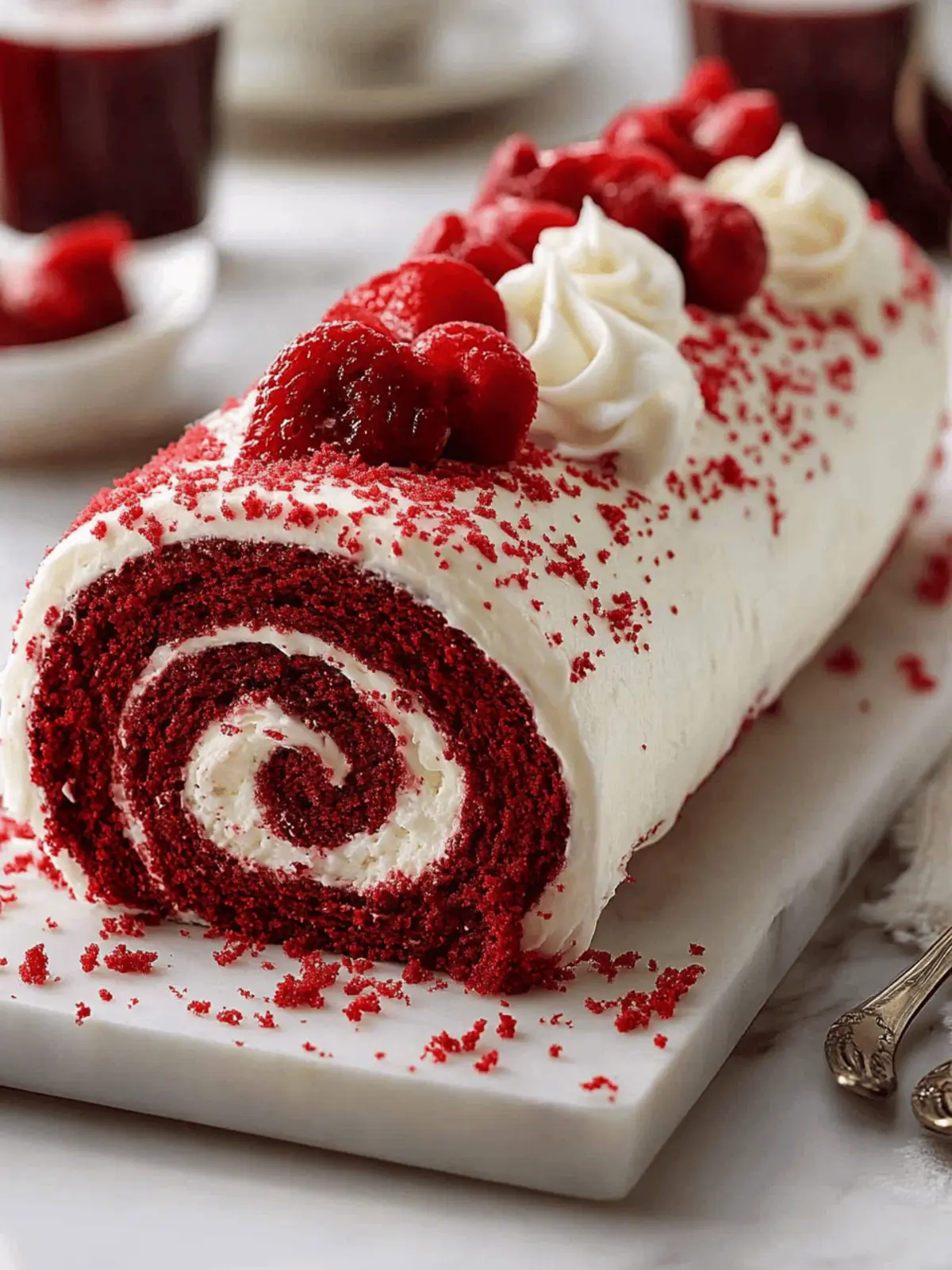 Velvety Red Velvet Roll Cake: A Showstopper for Any Occasion 3 Red Velvet Roll Cake