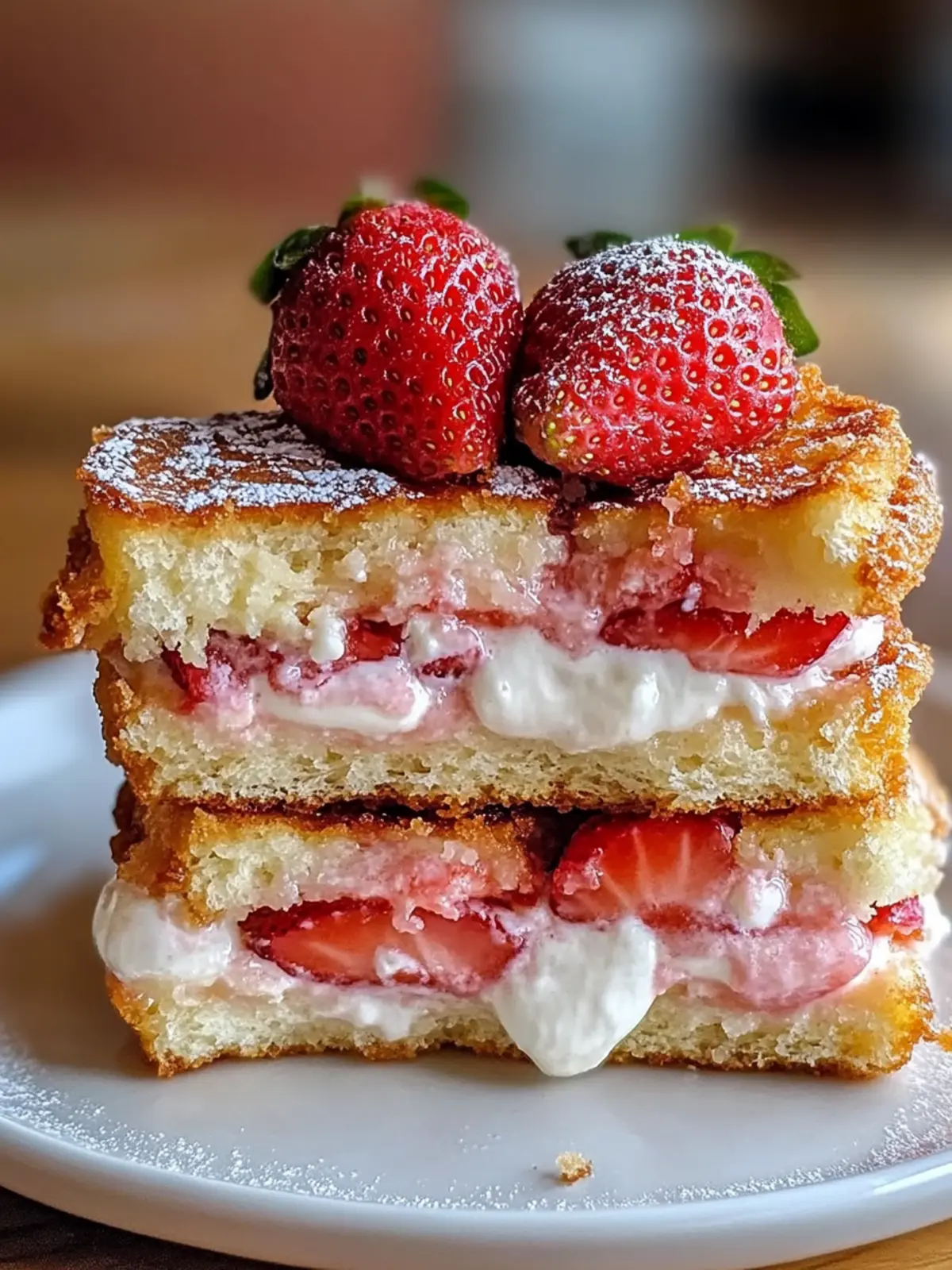 Fried Strawberry Cheesecake Sandwiches