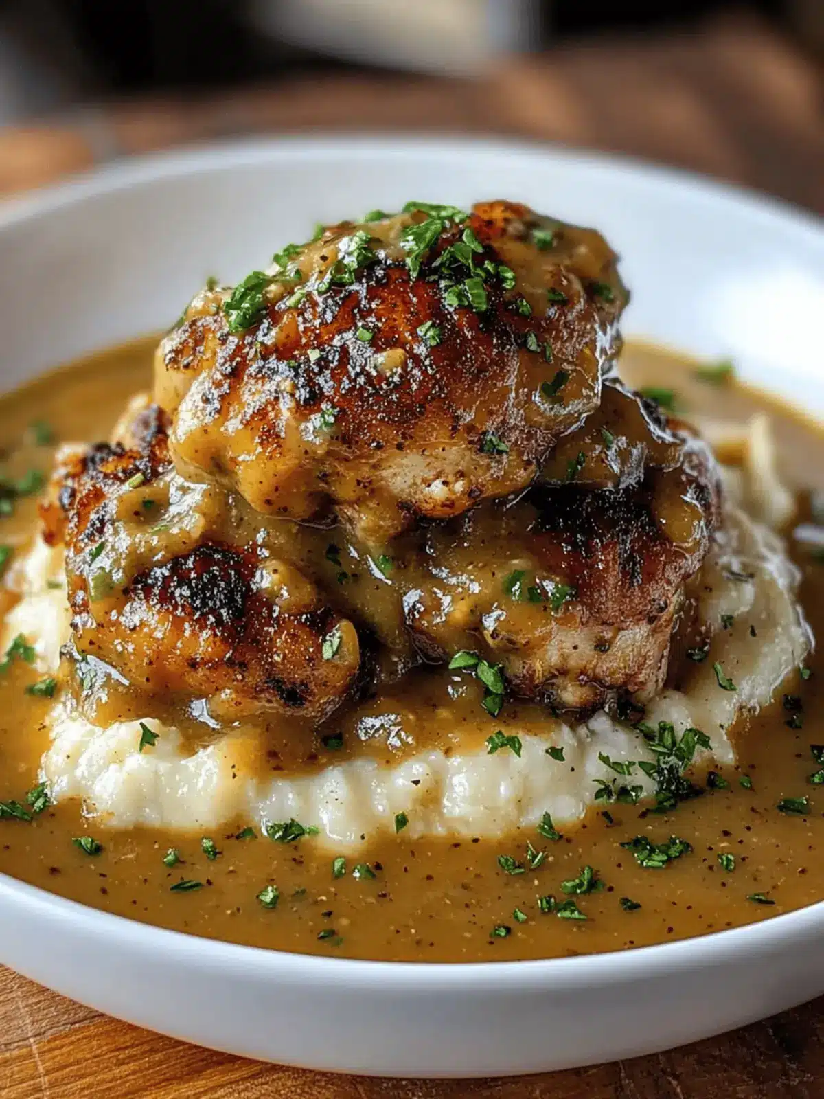 Smothered Chicken Thighs Gravy