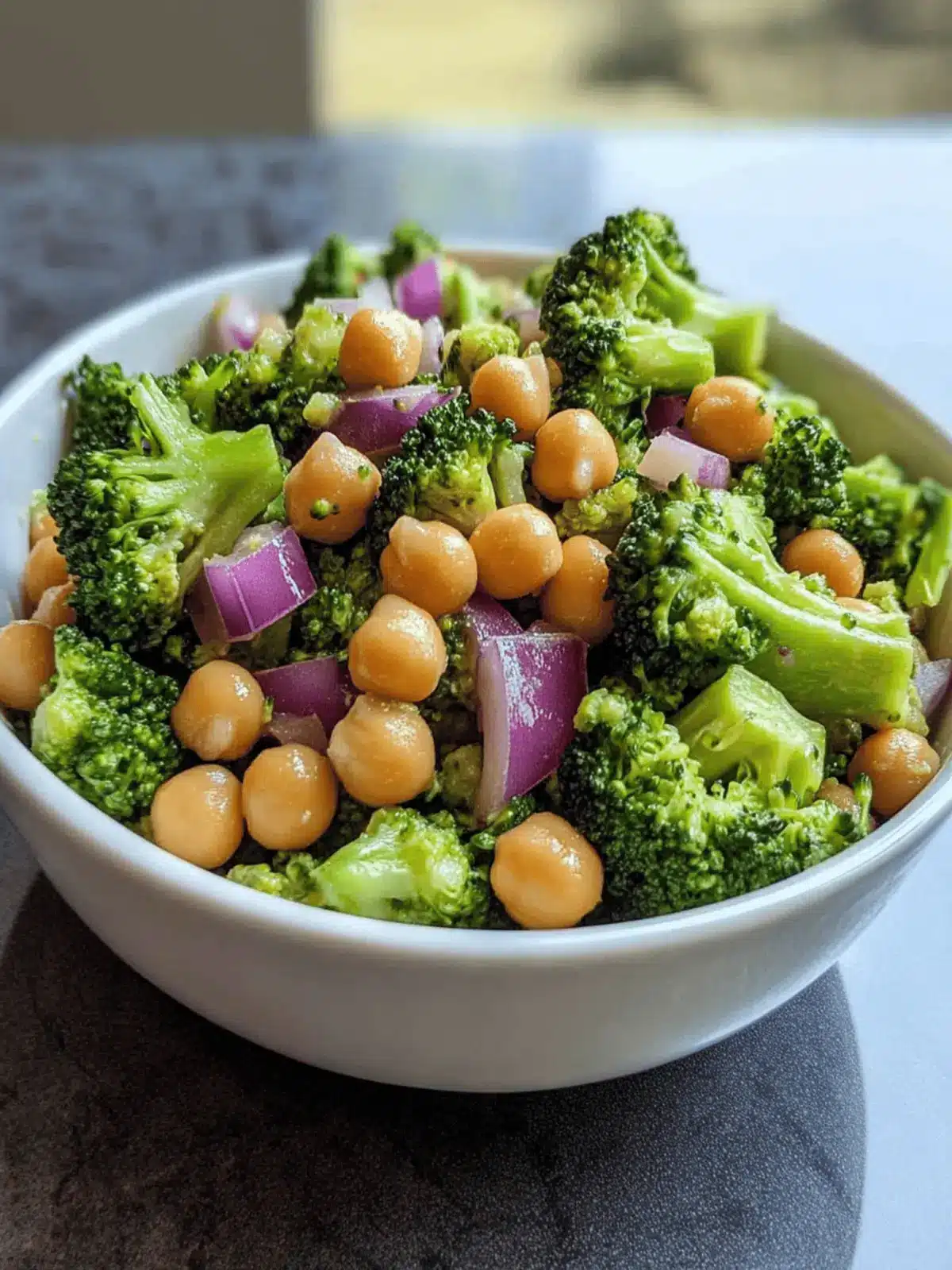 10-Minute Broccoli Chickpea Salad: Quick, Crunchy, and Delicious 4 10-Minute Broccoli Chickpea Salad