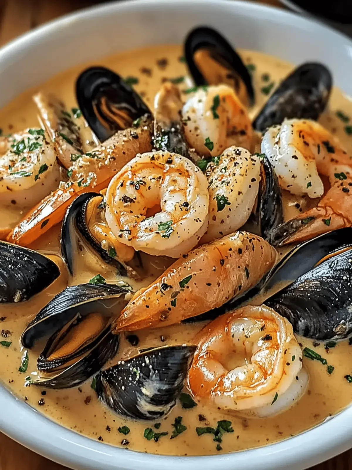 Shrimp and Mussels in Creamy Garlic Sauce for Ultimate Comfort 4 Shrimp and Mussels in Creamy Garlic Sauce