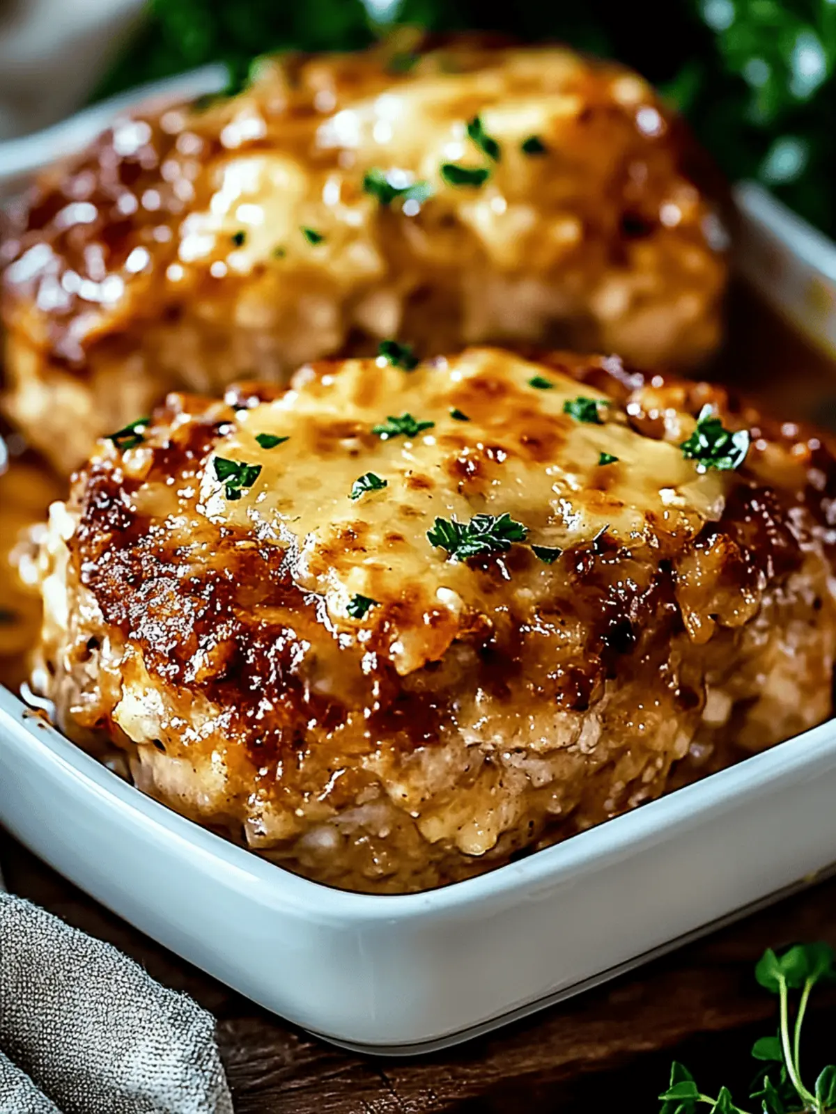 Garlic Parmesan Chicken Meatloaves