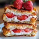 Fried Strawberry Cheesecake Sandwiches