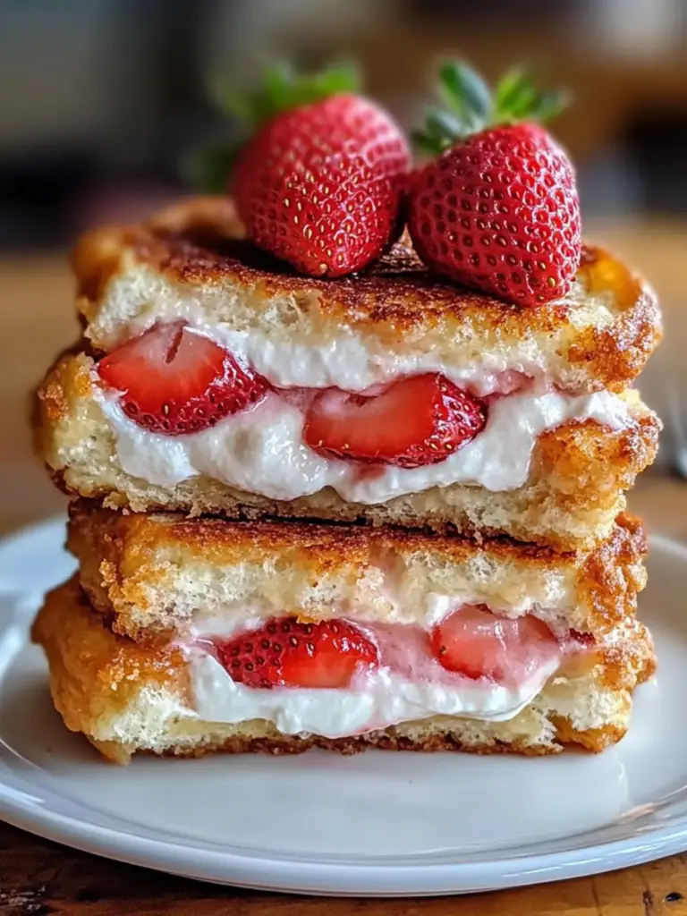 Fried Strawberry Cheesecake Sandwiches