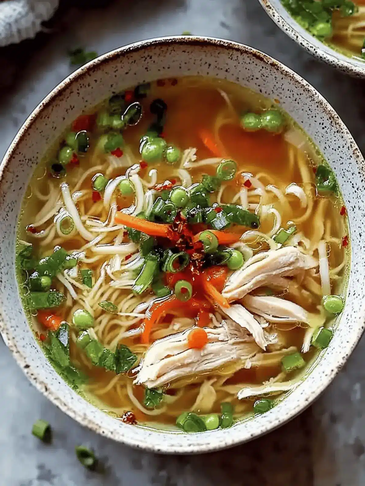 Classic Ginger Garlic Chicken Noodle Soup