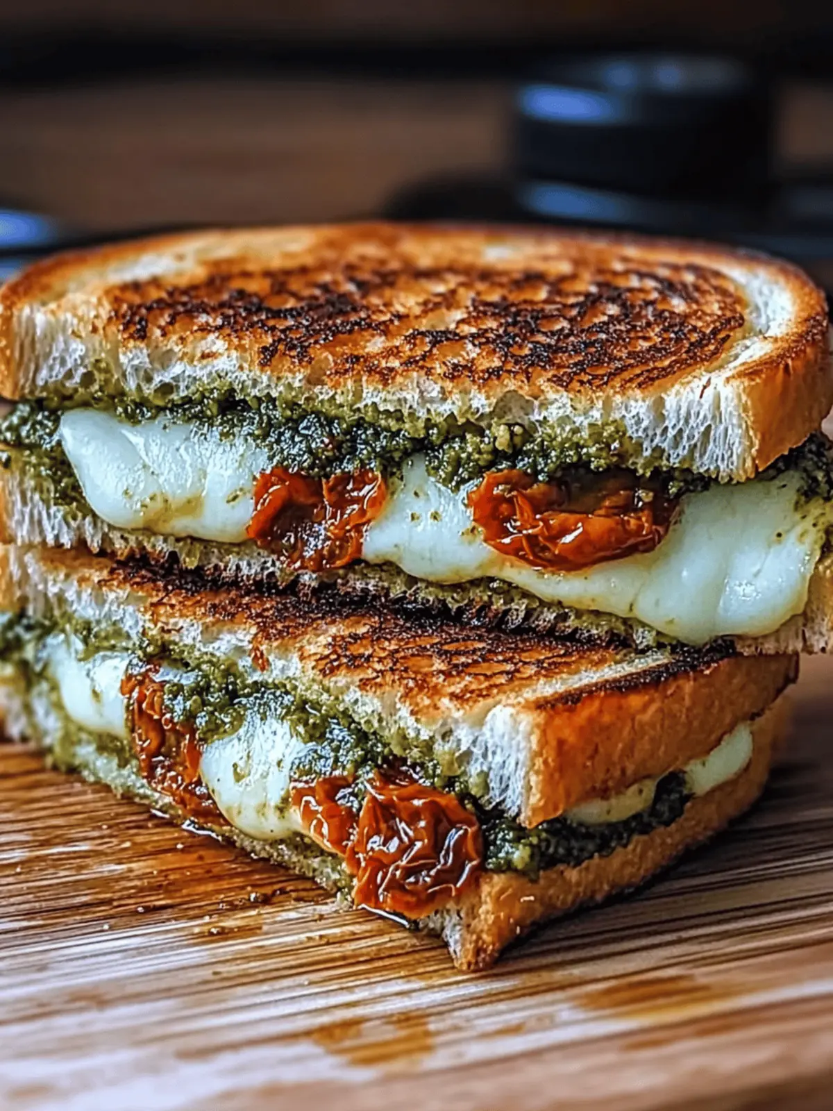Sun-Dried Tomato Pesto Grilled Cheese
