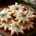 Savory Rosemary Parmesan Snowflake Cookies