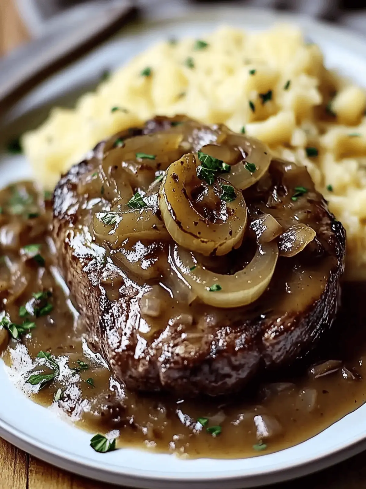 Hearty Onion Gravy Round Steak for Irresistible Comfort Food 3 Hearty Onion Gravy Round Steak