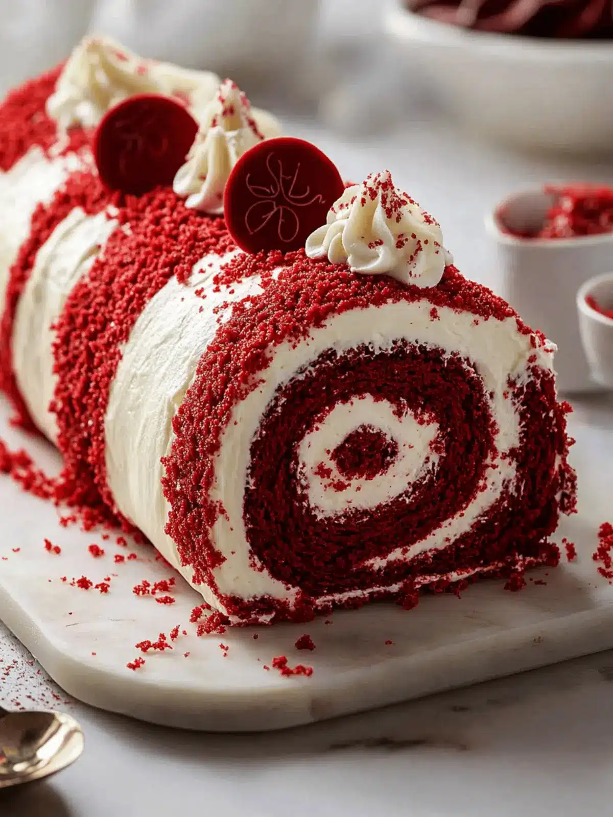 Velvety Red Velvet Roll Cake: A Showstopper for Any Occasion 5 Red Velvet Roll Cake