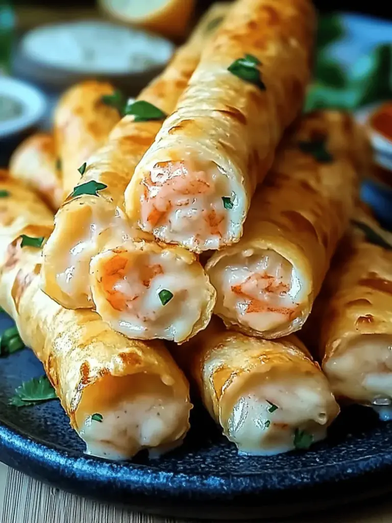 Crispy Crab And Shrimp Queso Taquitos