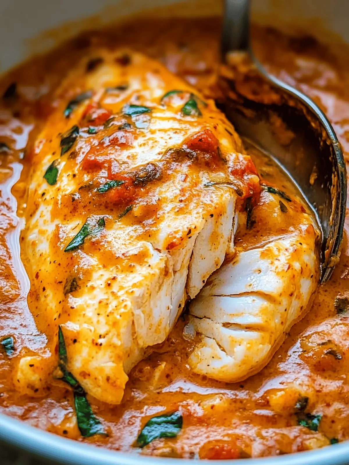 Tilapia in Roasted Pepper Sauce