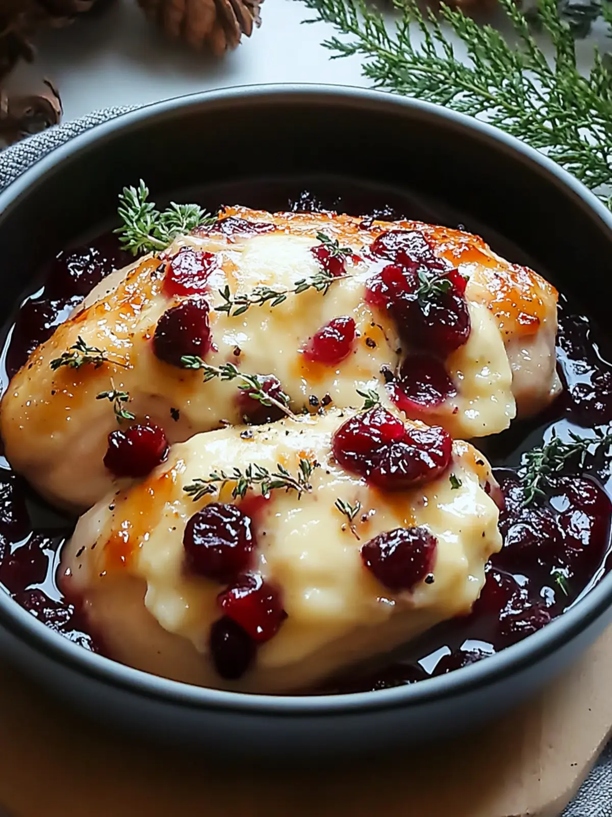 Cranberry Brie Stuffed Chicken
