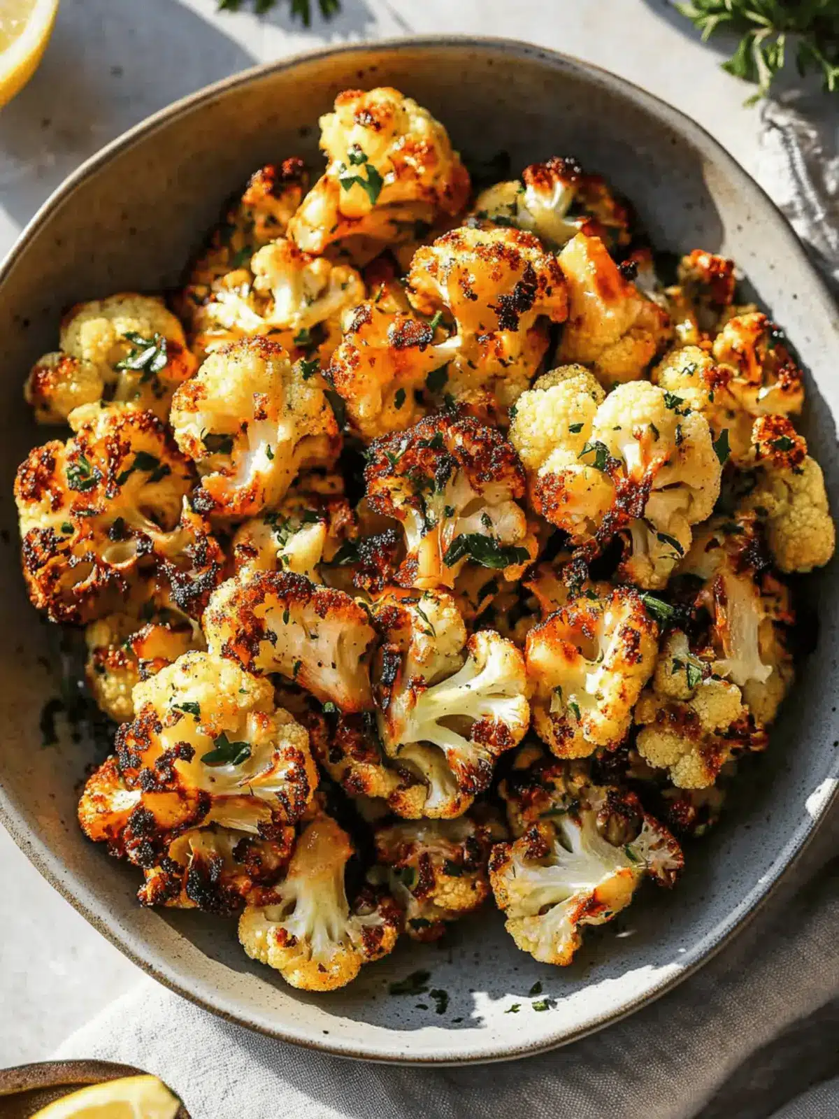 Garlic-Parmesan Roasted Cauliflower
