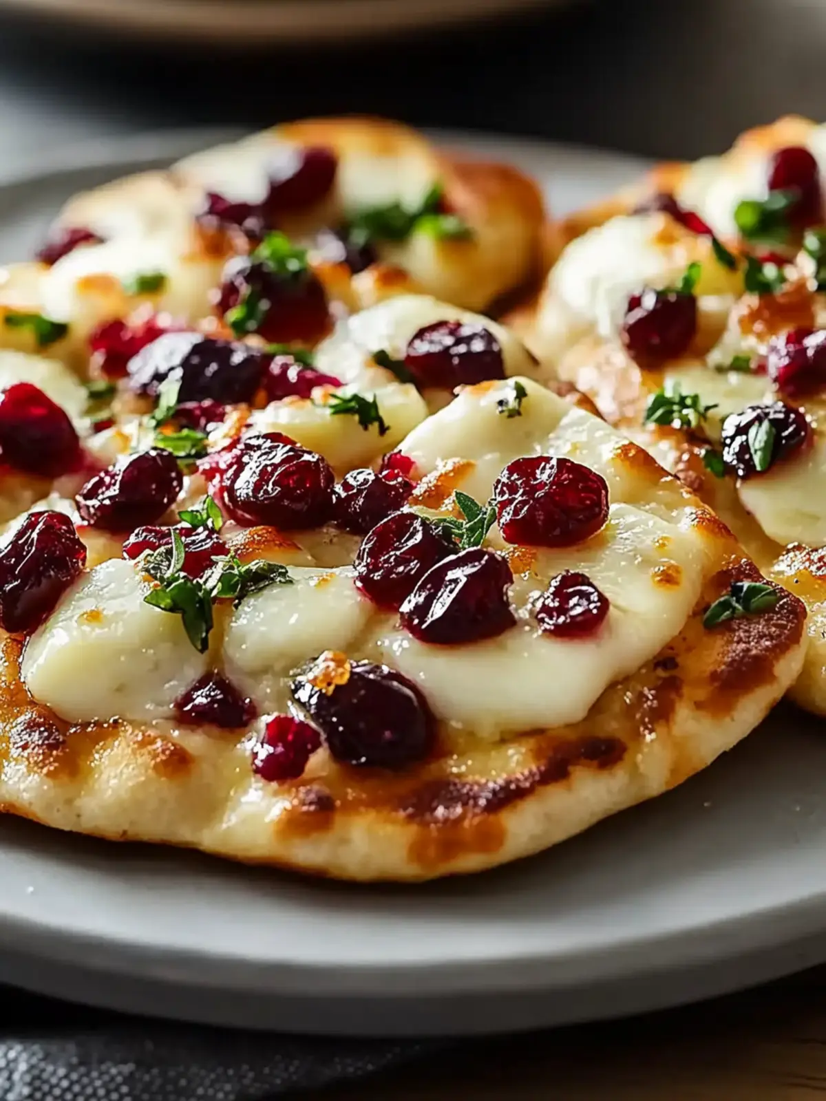 Brie & Cranberry Flatbreads: Quick Gourmet Delight at Home 2 Brie & Cranberry Flatbreads