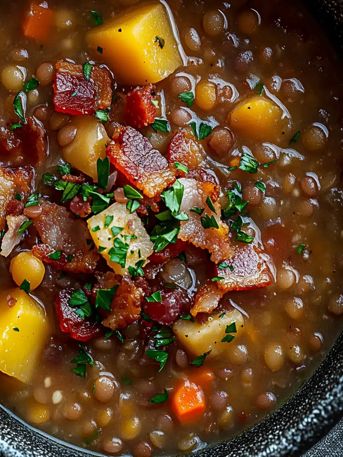 Cozy Up with This French Lentil Bacon Soup
