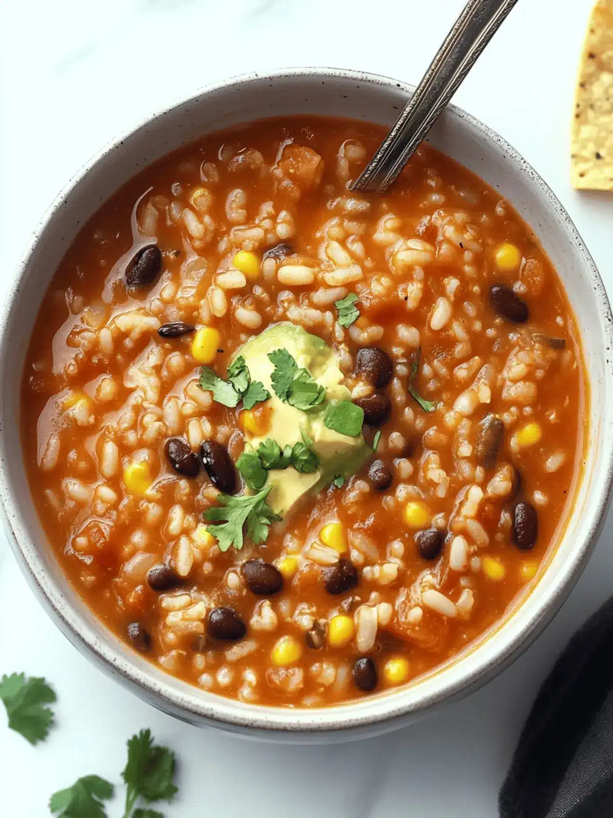 Savory Beans and Rice Taco Soup Ready in 30 Minutes! 3 Beans and Rice Taco Soup