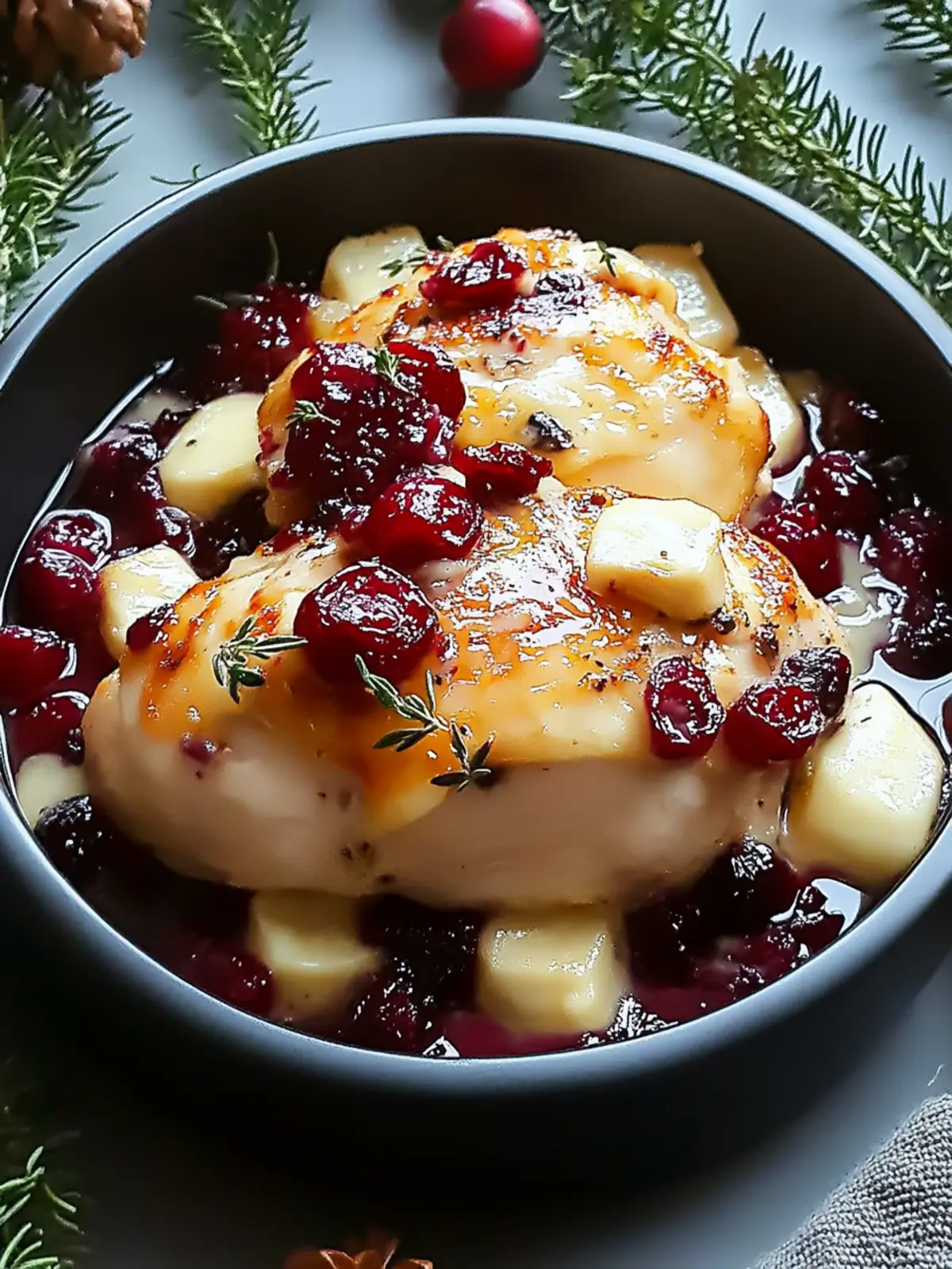Cranberry Brie Stuffed Chicken