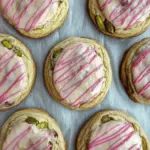 Pistachio and Raspberry Cheesecake Cookies