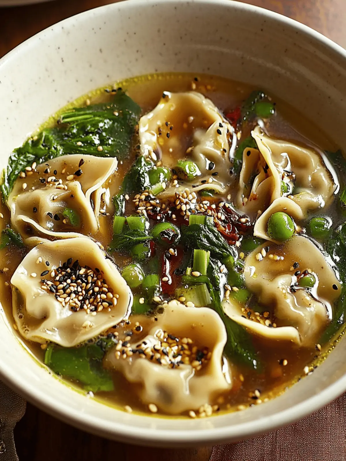 Savory Asian Potsticker Soup