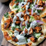 Tandoori Chicken Naan Pizza
