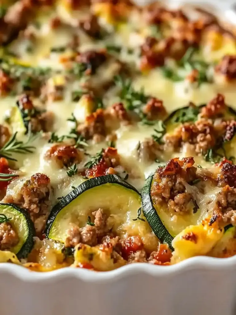 Ground Turkey Zucchini Casserole