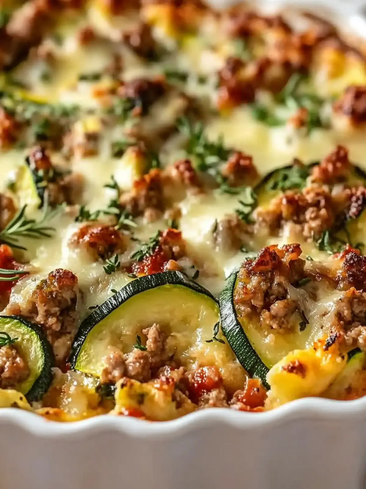 Ground Turkey Zucchini Casserole