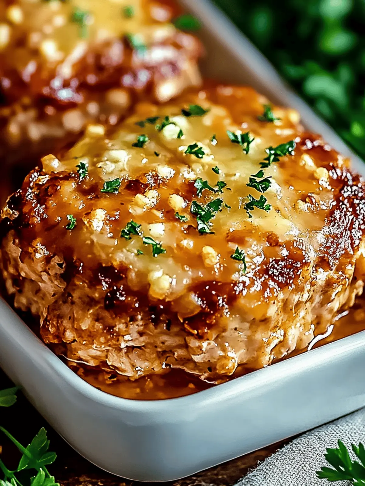 Garlic Parmesan Chicken Meatloaves