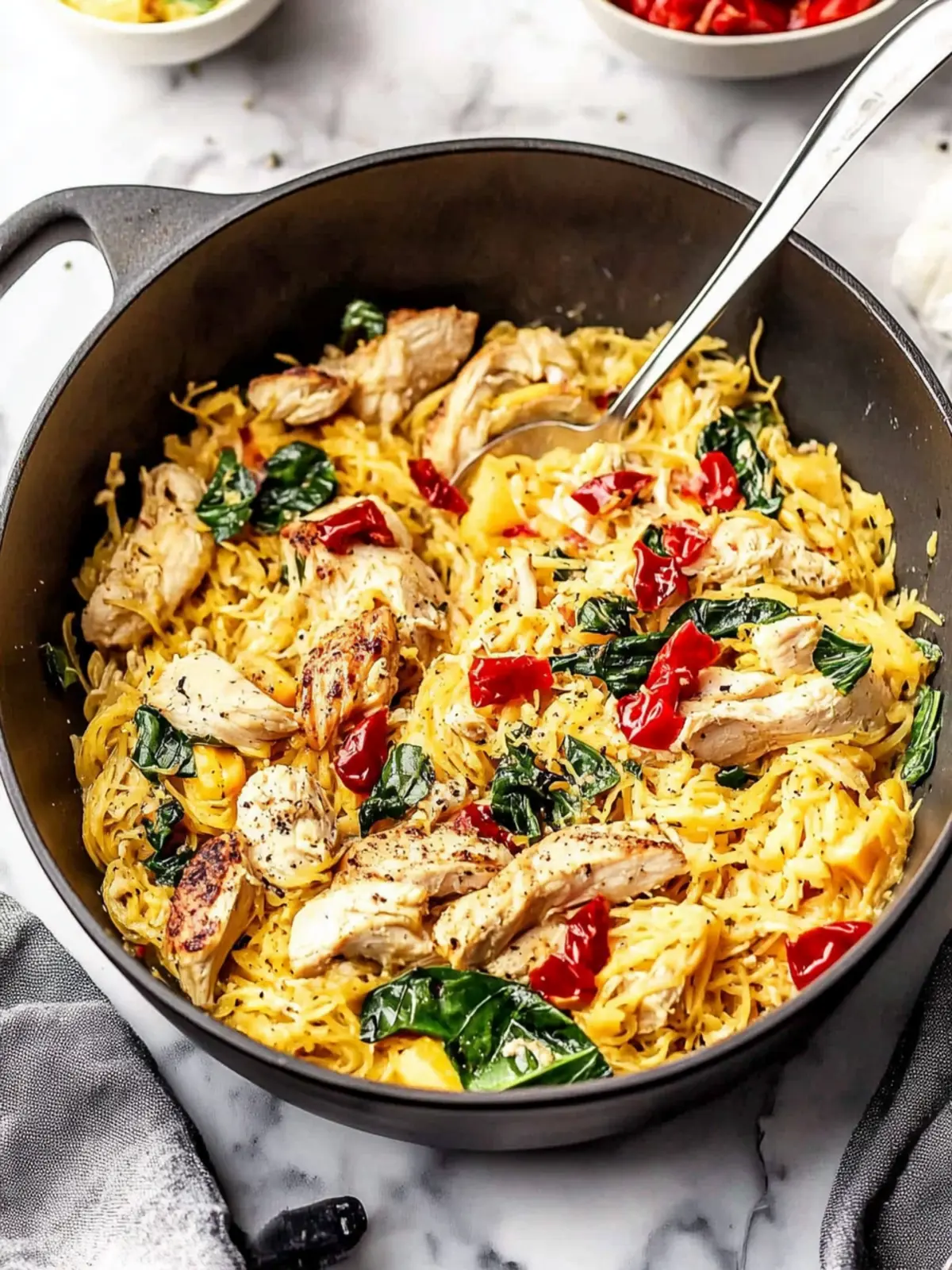 Tuscan Chicken and Spaghetti Squash