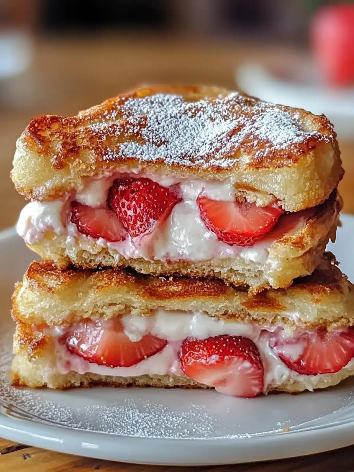 Fried Strawberry Cheesecake Sandwiches