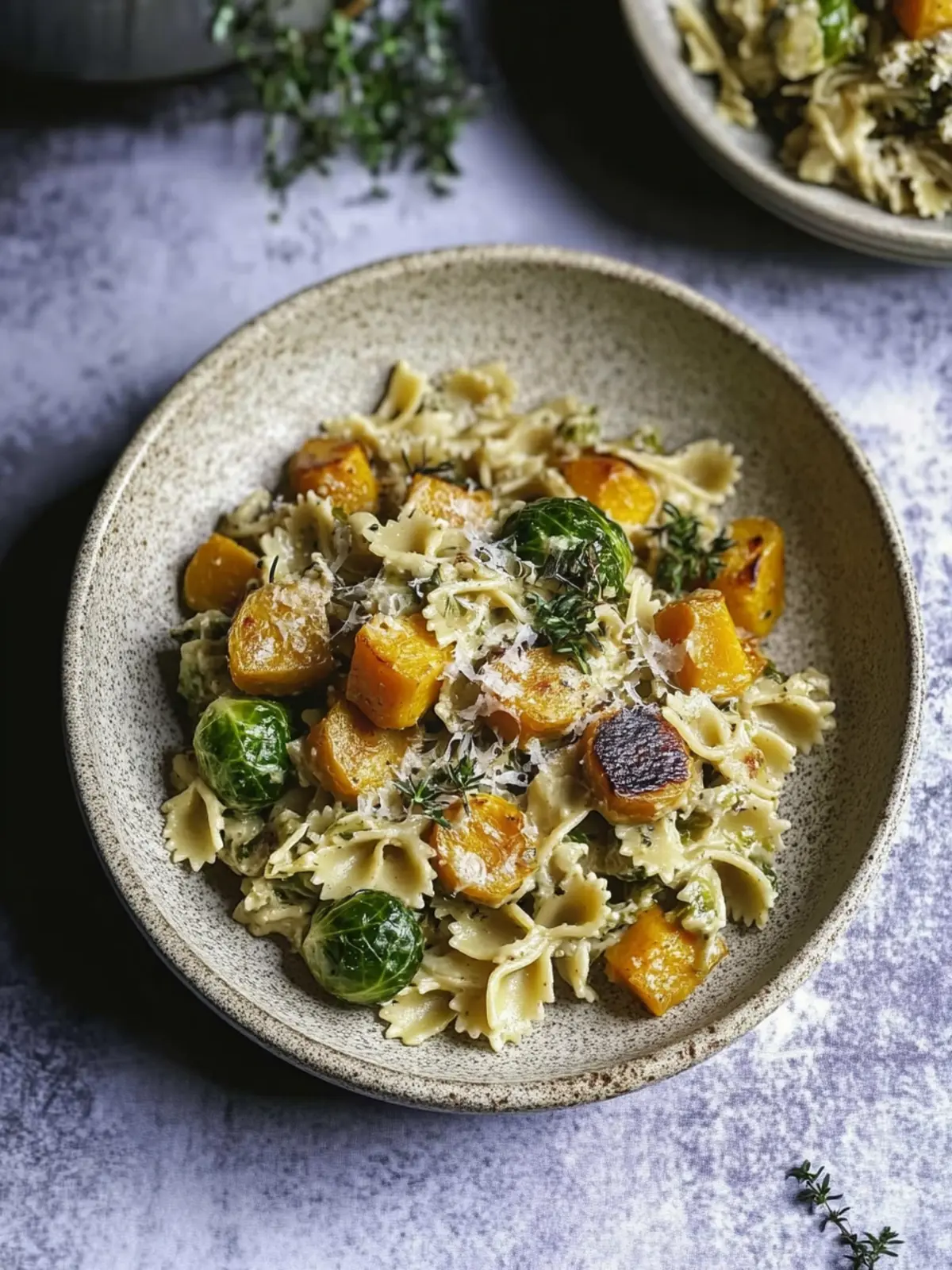 Brussels Sprouts & Butternut Squash Pasta: Cozy Comfort Food 2 Brussels Sprouts & Butternut Squash Pasta