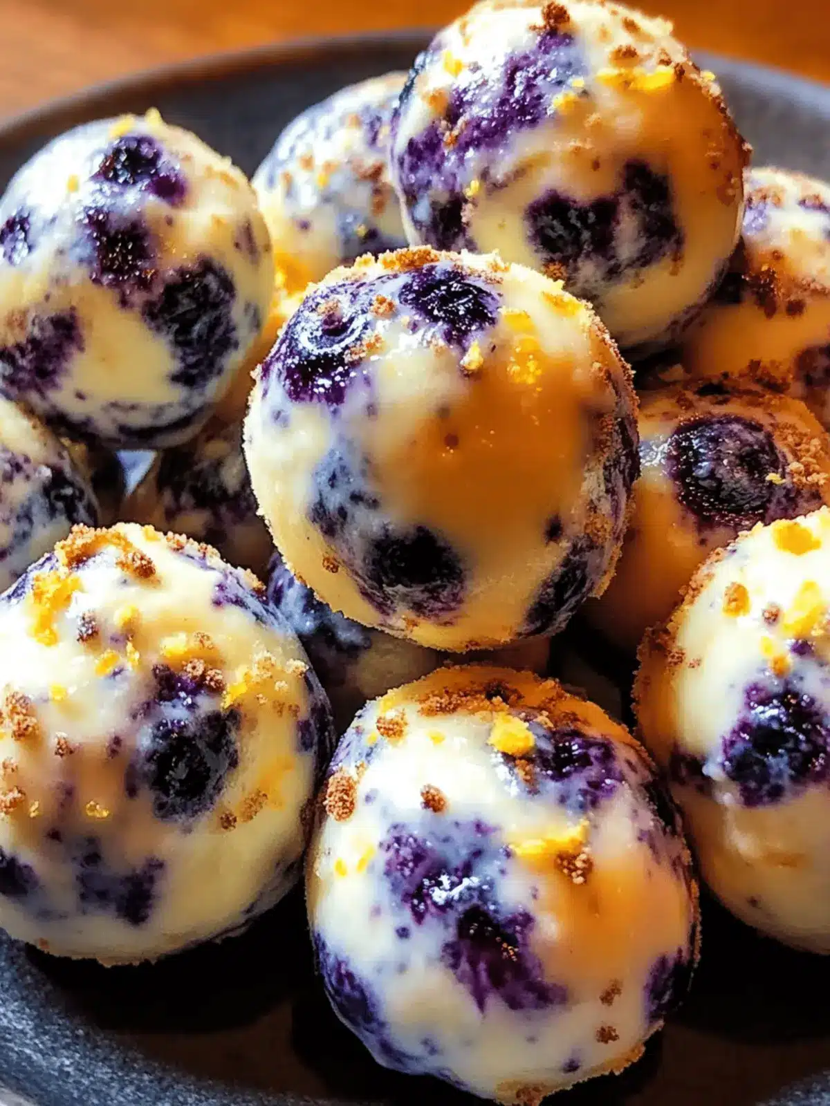 Lemon Blueberry Cottage Cheese Protein Bites