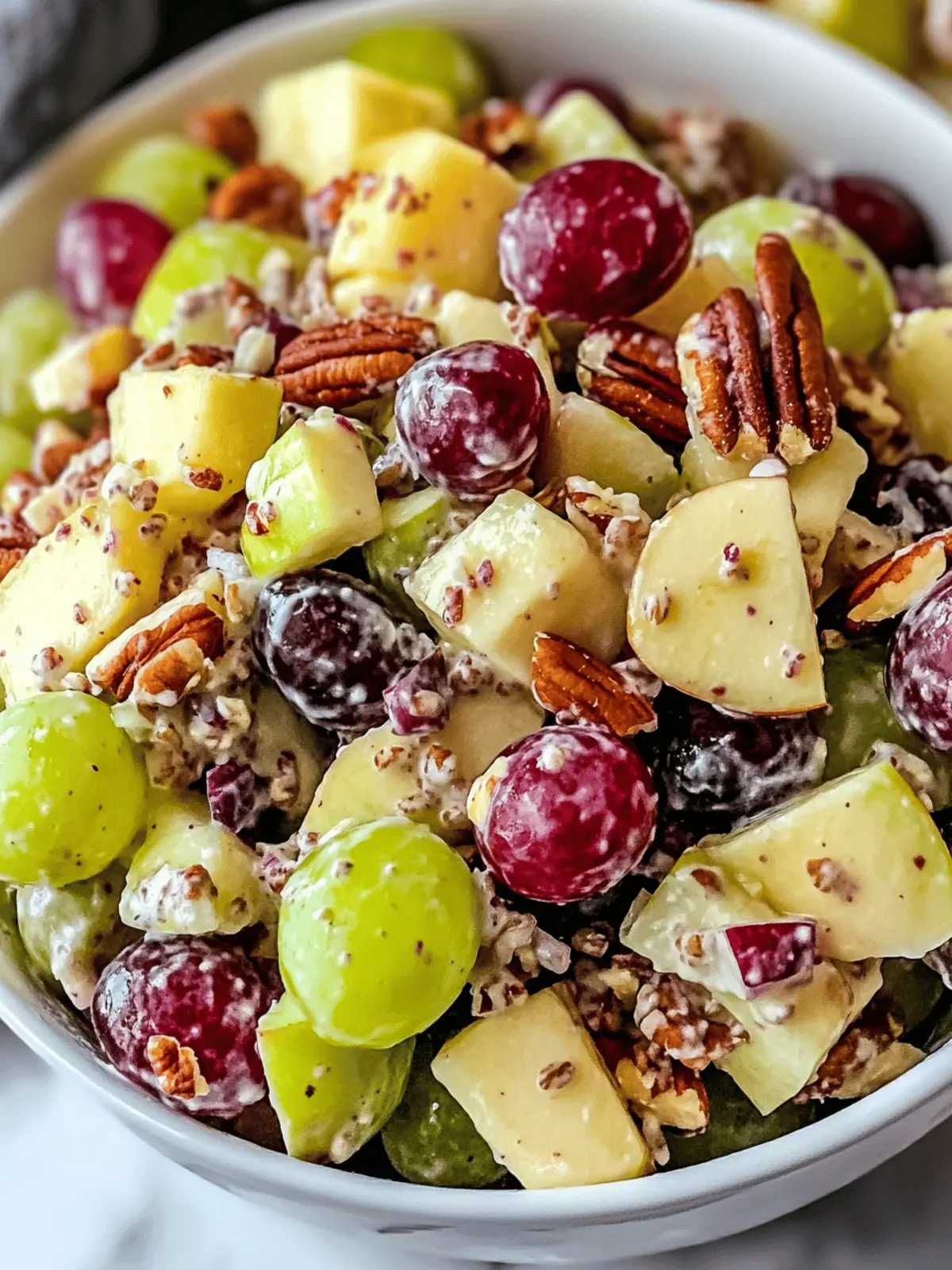 Apple Salad with Grapes & Pecans for a Crunchy Delight 2 Apple Salad with Grapes & Pecans
