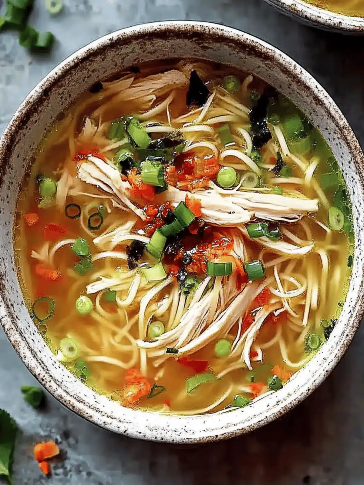 Classic Ginger Garlic Chicken Noodle Soup