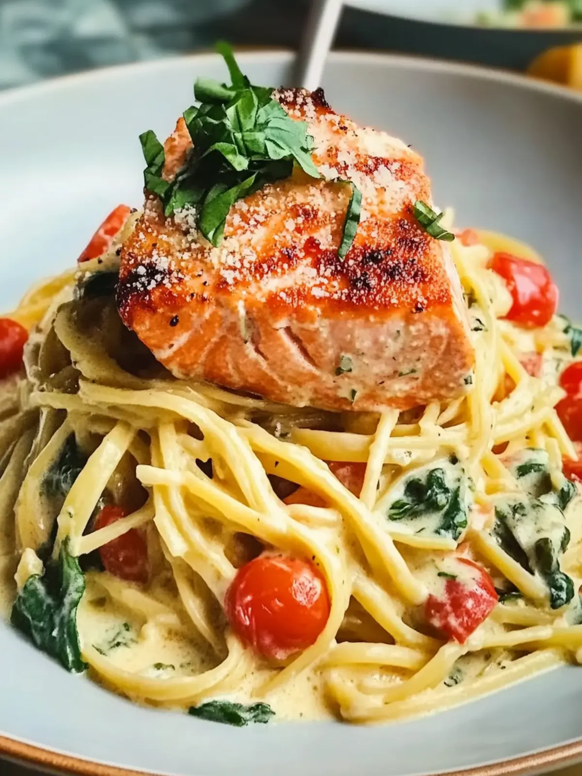 Healthy & Creamy Tuscan Salmon Pasta in 25 Minutes 5 Healthy & Creamy Tuscan Salmon Pasta