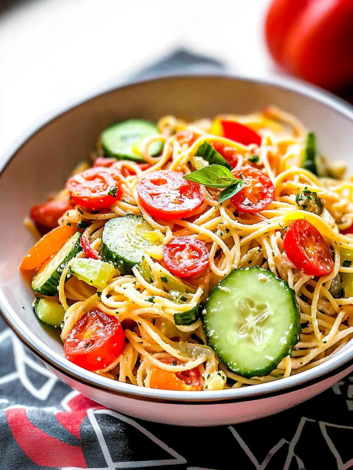 Zesty Spaghetti Pasta Salad Perfect for Summer Picnics 4 Spaghetti Pasta Salad
