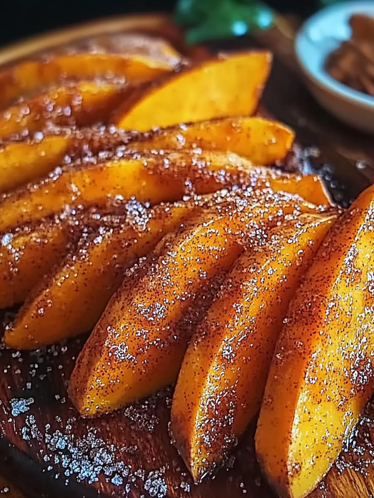 Cinnamon Sugar Sweet Potato Wedges