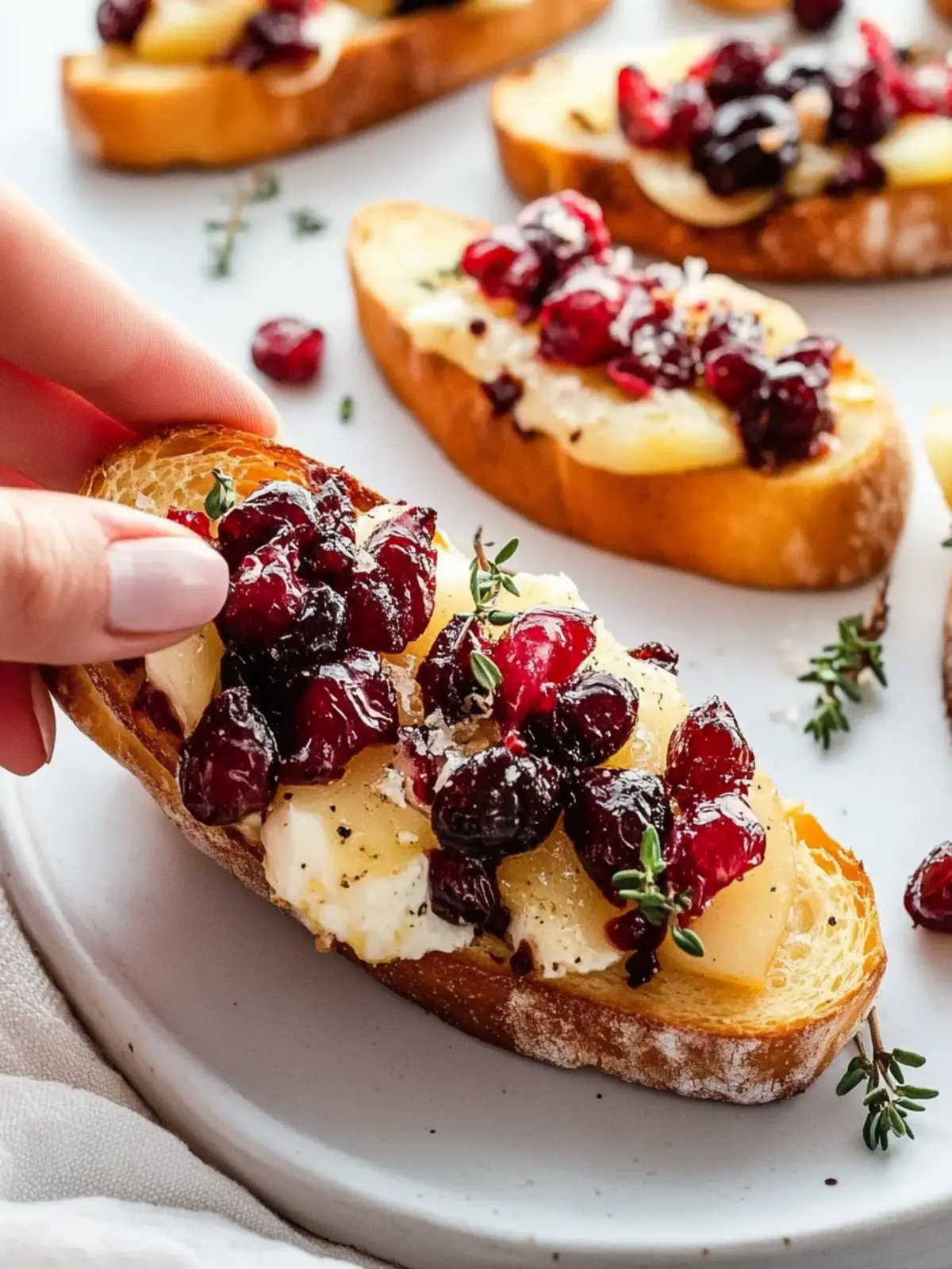 Pear Brie Cranberry Crostini: A Festive Flavor Explosion 4 Pear Brie Cranberry Crostini