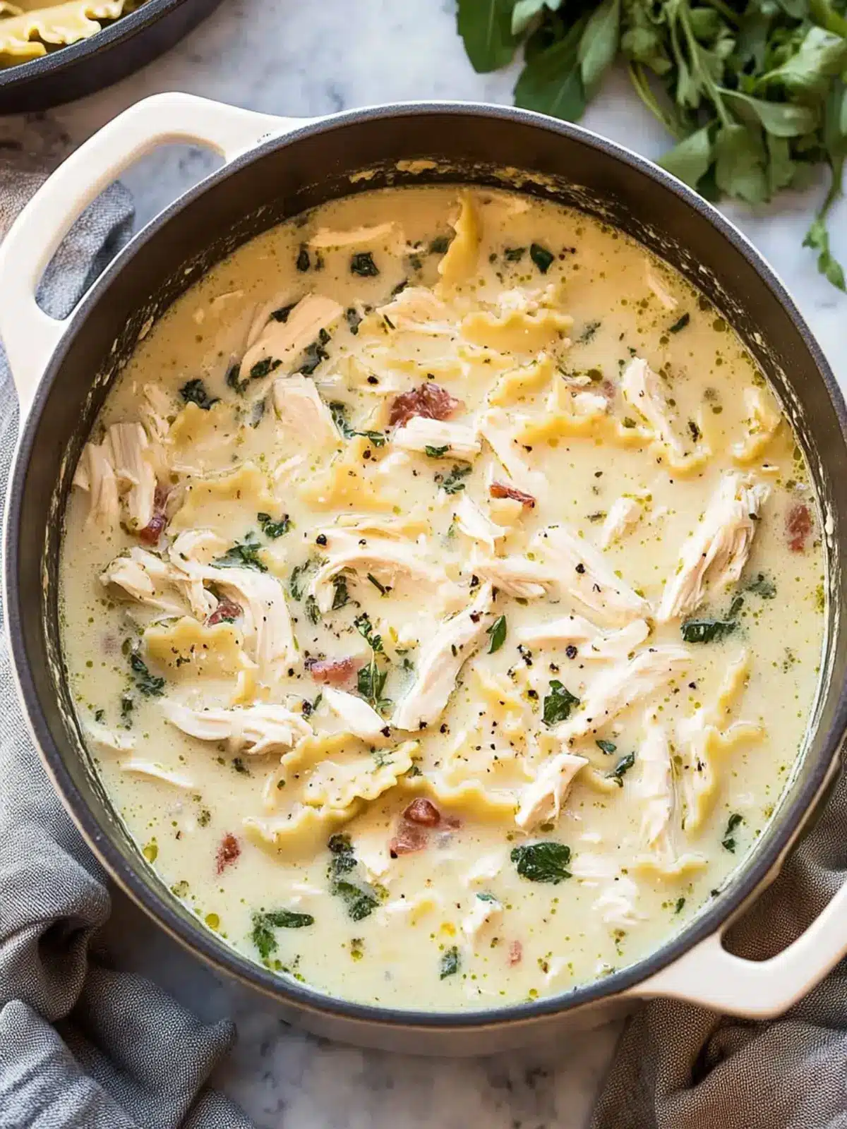 Creamy White Chicken Lasagna Soup for Ultimate Comfort Nights 4 White Chicken Lasagna Soup
