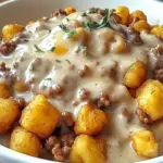 Tater Tot Breakfast Bowl with Sausage Gravy: Comfort in a Bowl 9 Tater Tot Breakfast Bowl with Sausage Gravy
