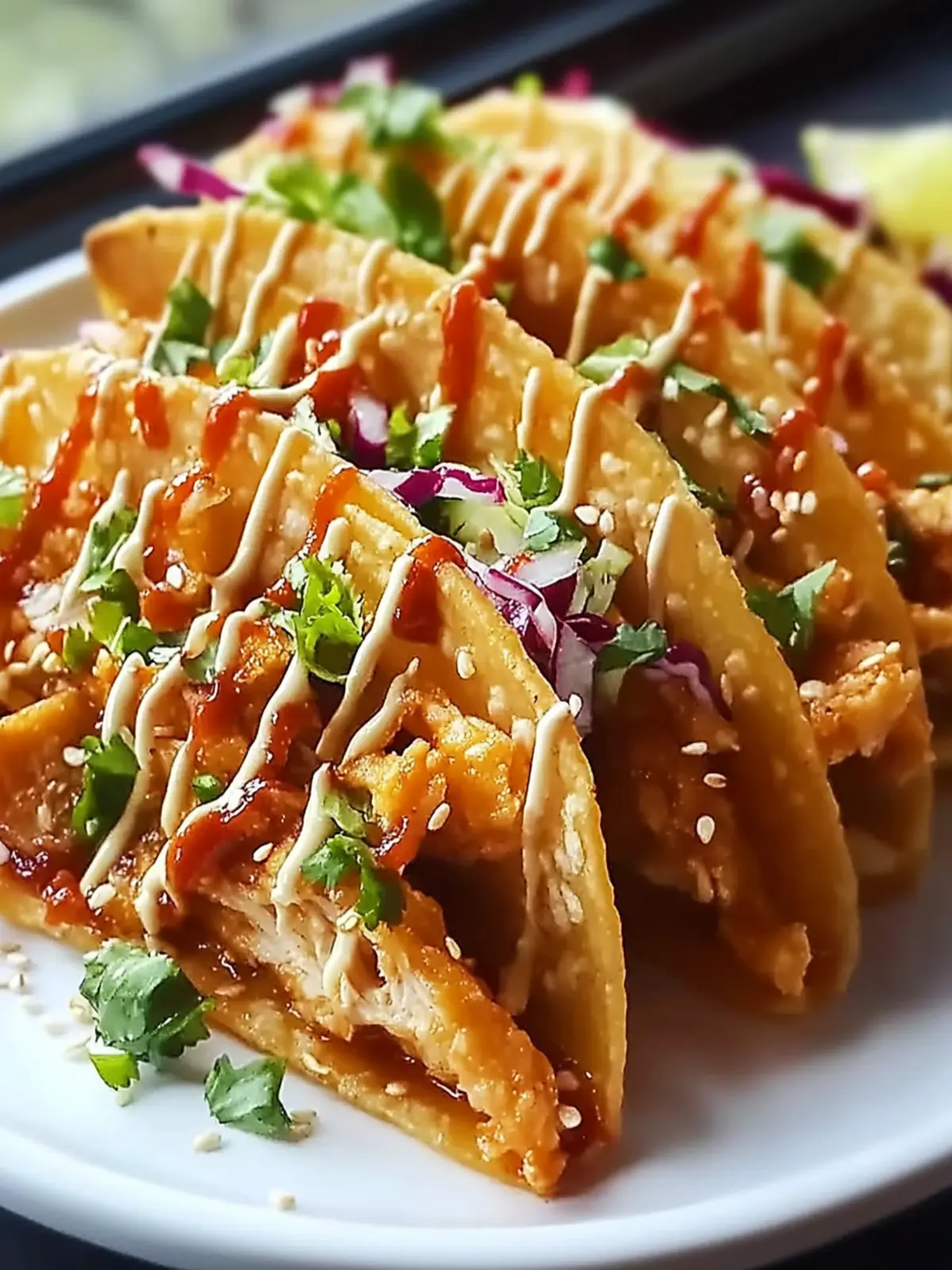 Crispy Chicken Wonton Tacos: Your New Favorite Appetizer 2 Crispy Chicken Wonton Tacos