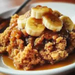 Banana Foster Cobbler with Cinnamon Crumble