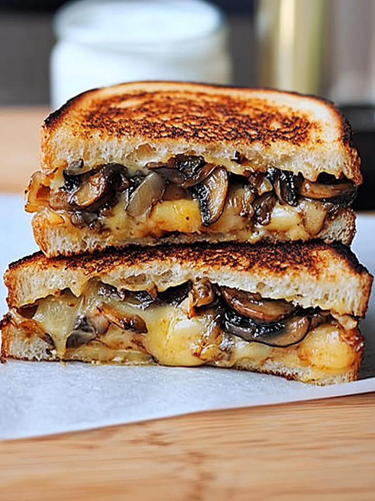 Gouda Grilled Cheese with Roasted Mushrooms & Onions