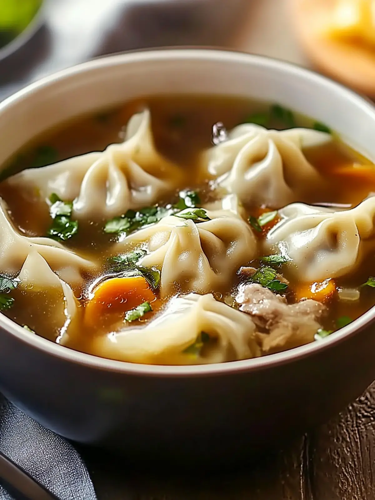 Cozy Up with Our Comforting Beef Potsticker Soup Tonight! 2 Cozy Up with Our Comforting Beef Potsticker Soup