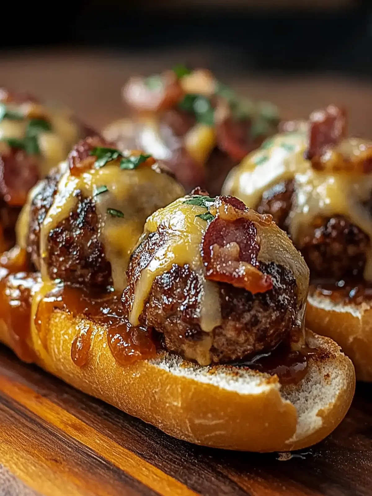 Sizzling Bourbon BBQ Bacon Cheeseburger Meatballs to Impress! 2 Sizzling Bourbon BBQ Bacon Cheeseburger Meatball