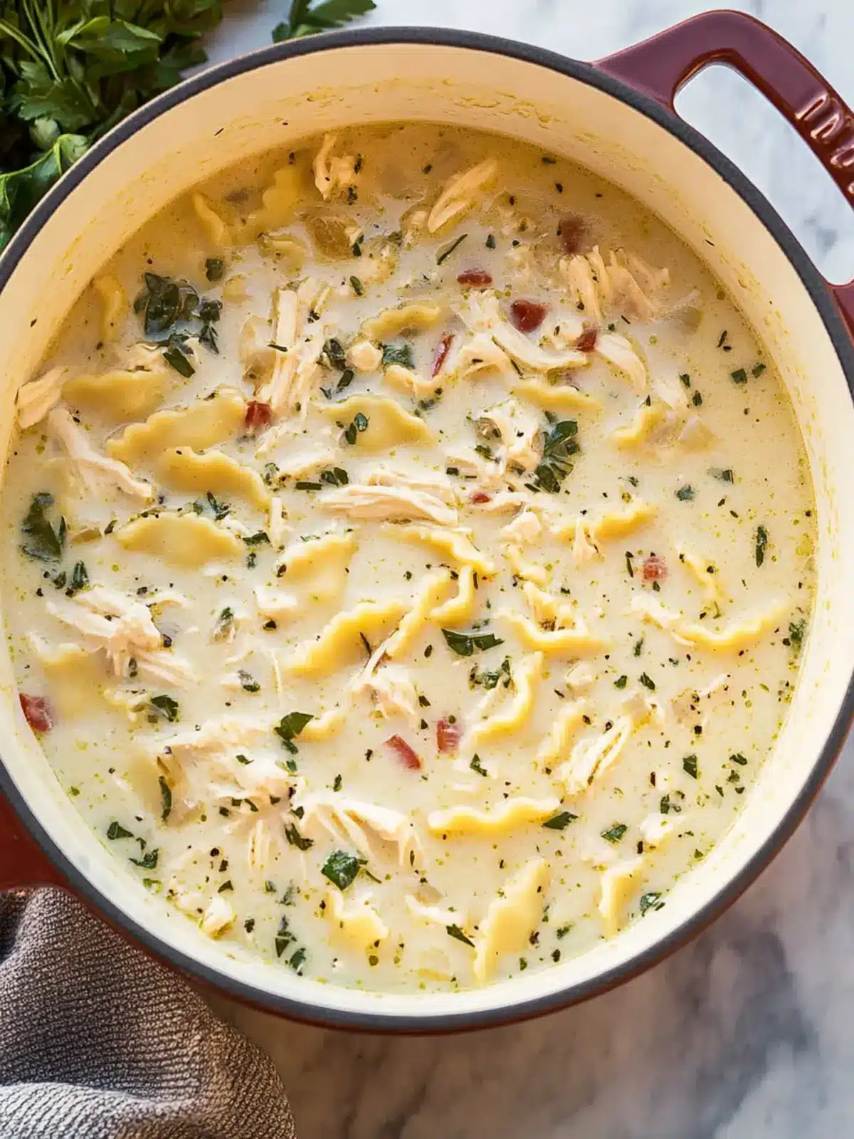 Creamy White Chicken Lasagna Soup for Ultimate Comfort Nights 5 White Chicken Lasagna Soup