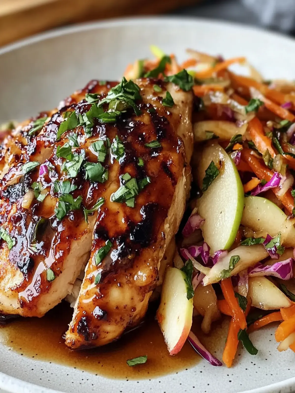 Sticky Apple Cider Chicken with Crisp Autumn Slaw Shines Bright 4 Sticky Apple Cider Chicken with Crisp Autumn Slaw Shines