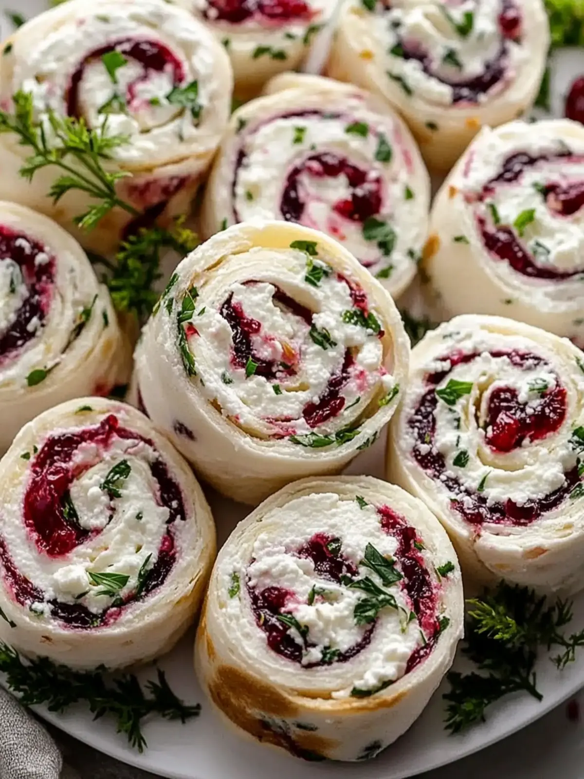 Cranberry Feta Pinwheels: Festive Bites for Happy Gatherings 4 Cranberry Feta Pinwheels