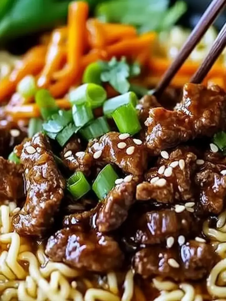 Slow Cooker Beef Ramen Noodles