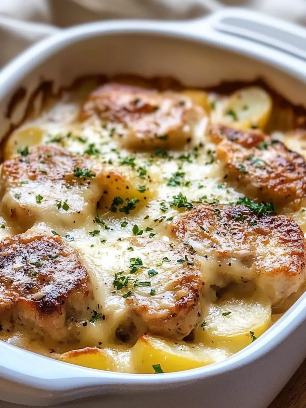 Smothered Pork Chop Scalloped Potato Casserole